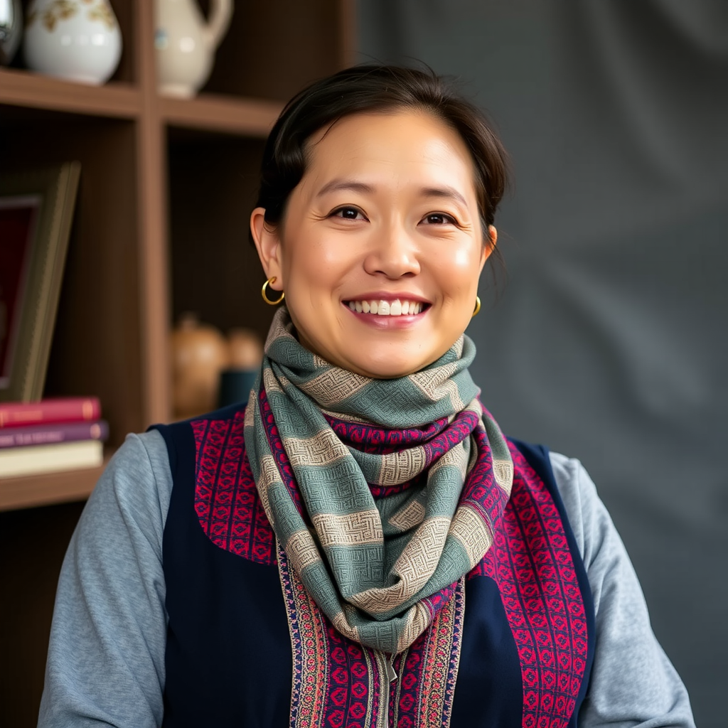 Professional headshot of Baityshum team member passionate about Kyrgyz culture and music